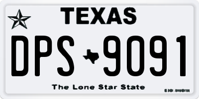 TX license plate DPS9091