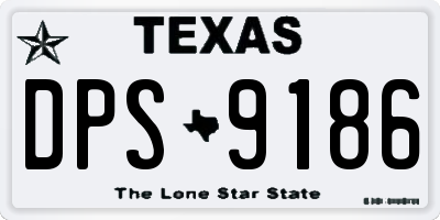 TX license plate DPS9186