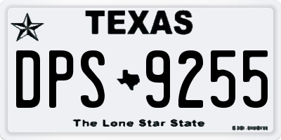 TX license plate DPS9255