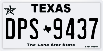 TX license plate DPS9437