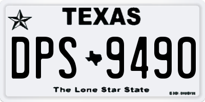 TX license plate DPS9490