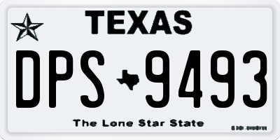 TX license plate DPS9493