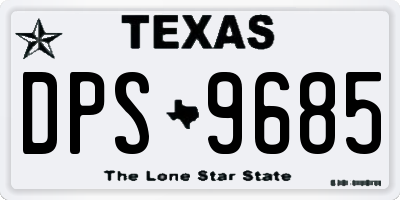 TX license plate DPS9685