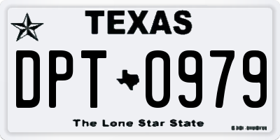 TX license plate DPT0979