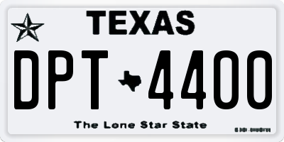 TX license plate DPT4400