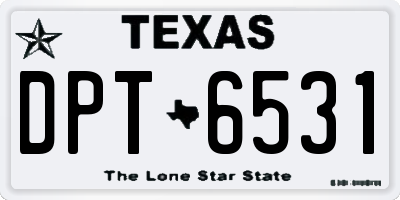 TX license plate DPT6531