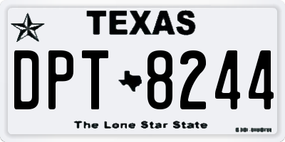 TX license plate DPT8244