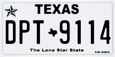 TX license plate DPT9114