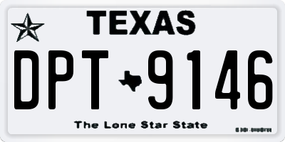 TX license plate DPT9146