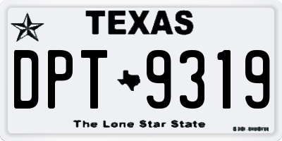 TX license plate DPT9319