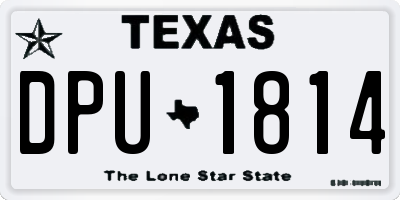 TX license plate DPU1814