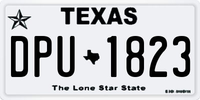 TX license plate DPU1823