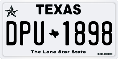 TX license plate DPU1898