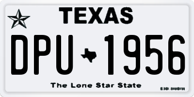 TX license plate DPU1956