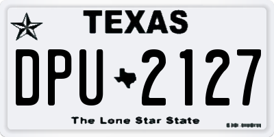 TX license plate DPU2127