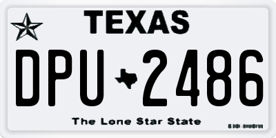 TX license plate DPU2486