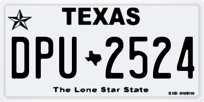 TX license plate DPU2524
