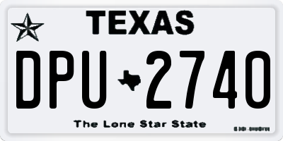 TX license plate DPU2740