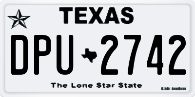 TX license plate DPU2742