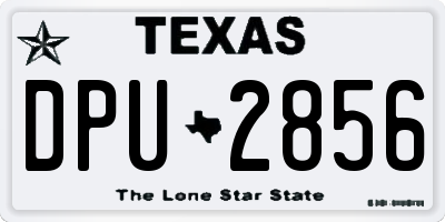 TX license plate DPU2856