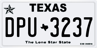 TX license plate DPU3237