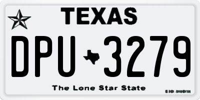 TX license plate DPU3279