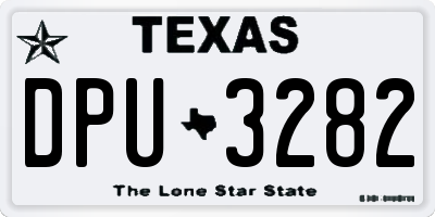 TX license plate DPU3282