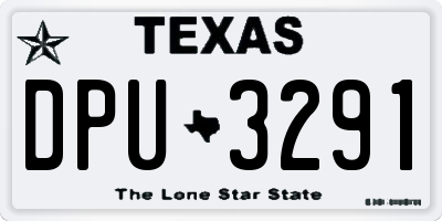 TX license plate DPU3291