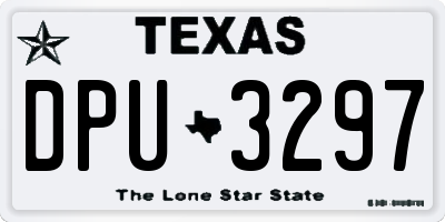 TX license plate DPU3297