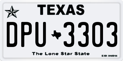 TX license plate DPU3303