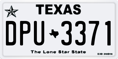 TX license plate DPU3371