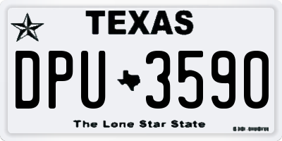 TX license plate DPU3590