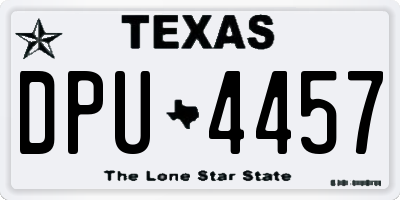 TX license plate DPU4457