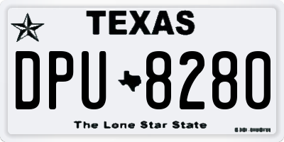 TX license plate DPU8280