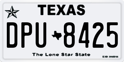 TX license plate DPU8425