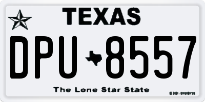TX license plate DPU8557