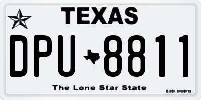 TX license plate DPU8811