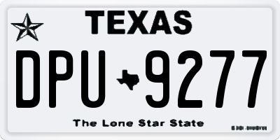TX license plate DPU9277