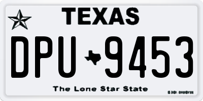 TX license plate DPU9453