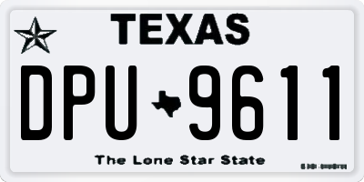 TX license plate DPU9611