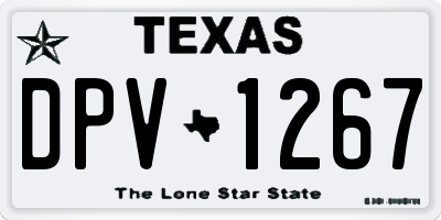 TX license plate DPV1267