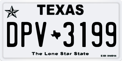 TX license plate DPV3199