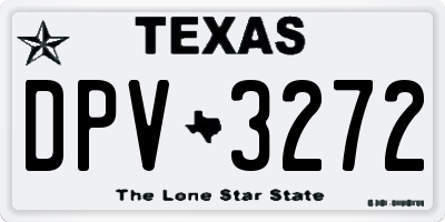 TX license plate DPV3272