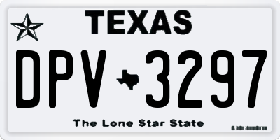 TX license plate DPV3297