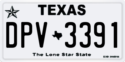 TX license plate DPV3391