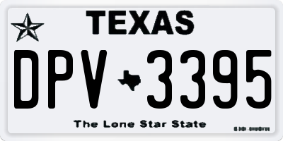 TX license plate DPV3395