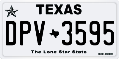 TX license plate DPV3595