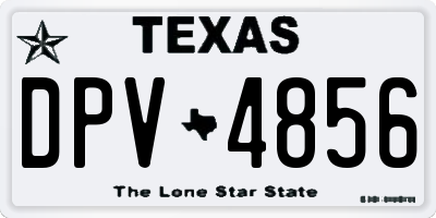 TX license plate DPV4856