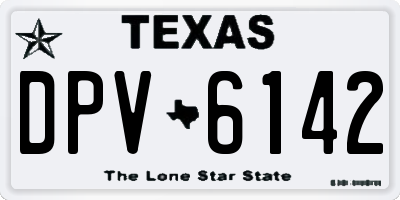 TX license plate DPV6142