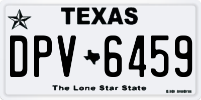 TX license plate DPV6459